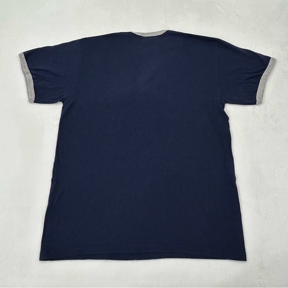 Vintage Y2K 2000s Nike Swoosh Logo Sportswear Navy Blue Cotton T-Shirt Men’s L - Picture 6 of 7